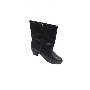 Skórzane szerokie botki tęgość H obcas 5 cm